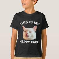 This Is My Happy Face Smudge The Cat Meme Sarcasti