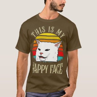 This Is My Happy Face Smudge The Cat Premium  T-Shirt