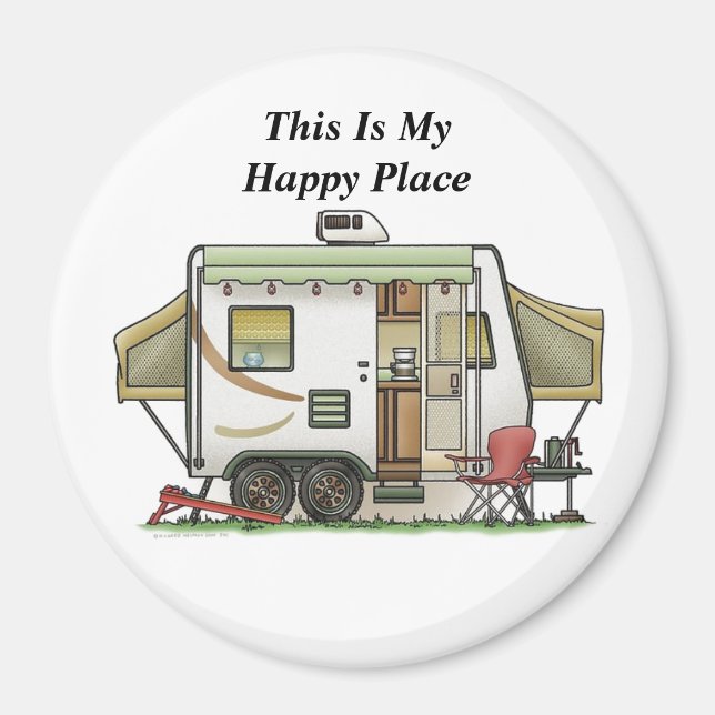 This Is My Happy Place Camper Magnet (Front)