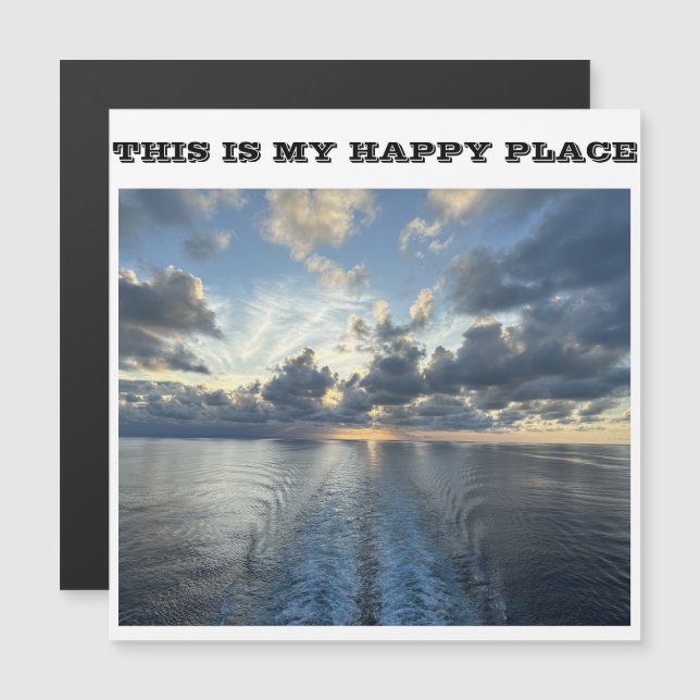 THIS IS MY HAPPY PLACE CRUISE SHIP DOOR MAGNET (Front/Back)