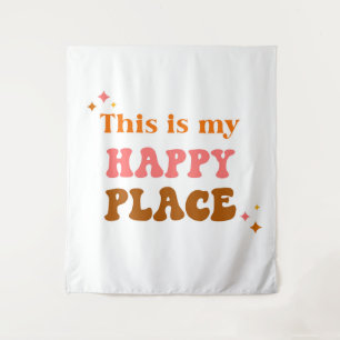 This Is My Happy Place Dorm Decor Tapestry