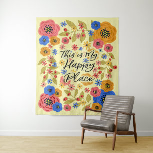 This is My Happy Place Large Tapestry