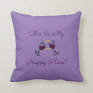 This Is My Happy Place! Lavender Cushion