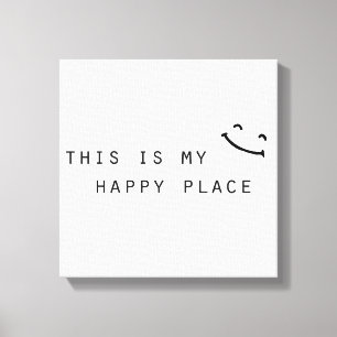 this is my happy place simple modern design canvas print