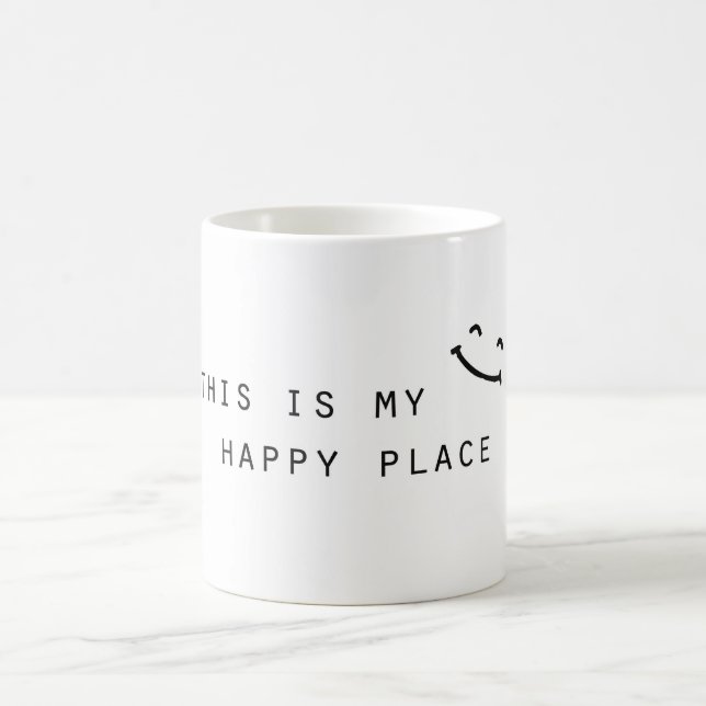 this is my happy place simple modern design coffee mug (Center)