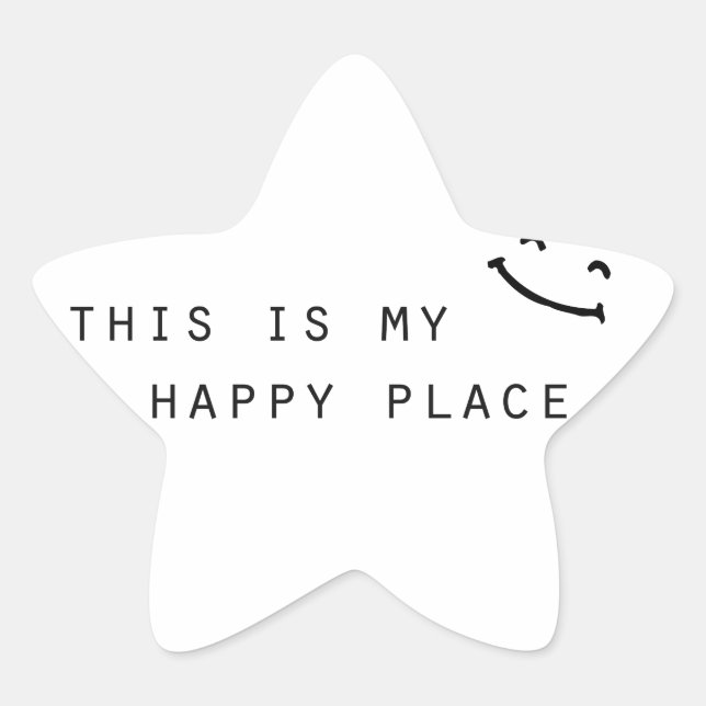 this is my happy place simple modern design star sticker (Front)