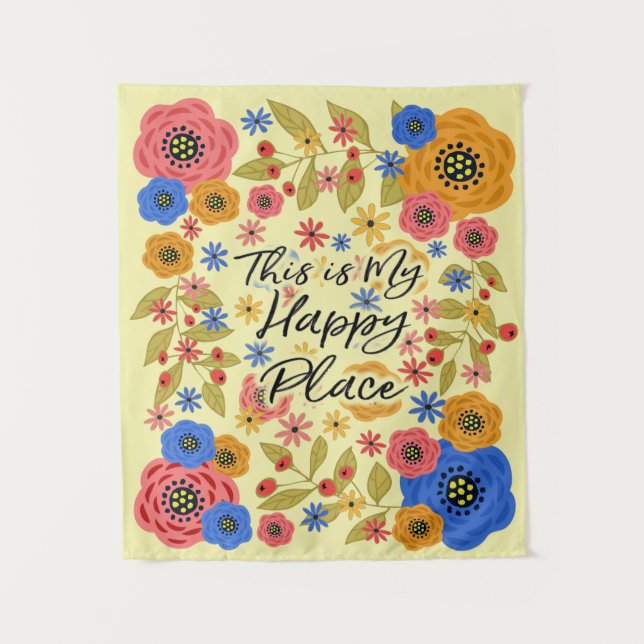 This Is My Happy Place Small Tapestry (Front)