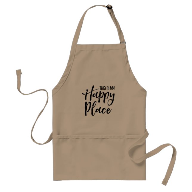 This is my happy place standard apron (Front)