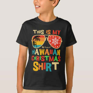 This Is My Hawaiian Christmas Pajama Matching Fami T-Shirt