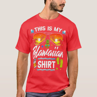 This Is My Hawaiian Luau Aloha Hawaii Beach Pineap T-Shirt