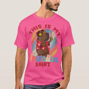 This Is My Hawaiian Luau Animal Traveller Capybara T-Shirt
