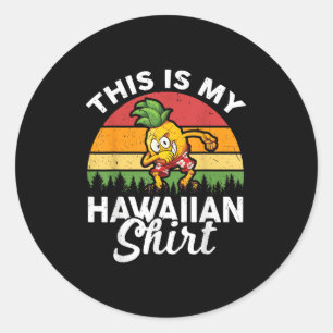 This Is My Hawaiian-shirt Kids Teen Boy Men Hawaii Classic Round Sticker