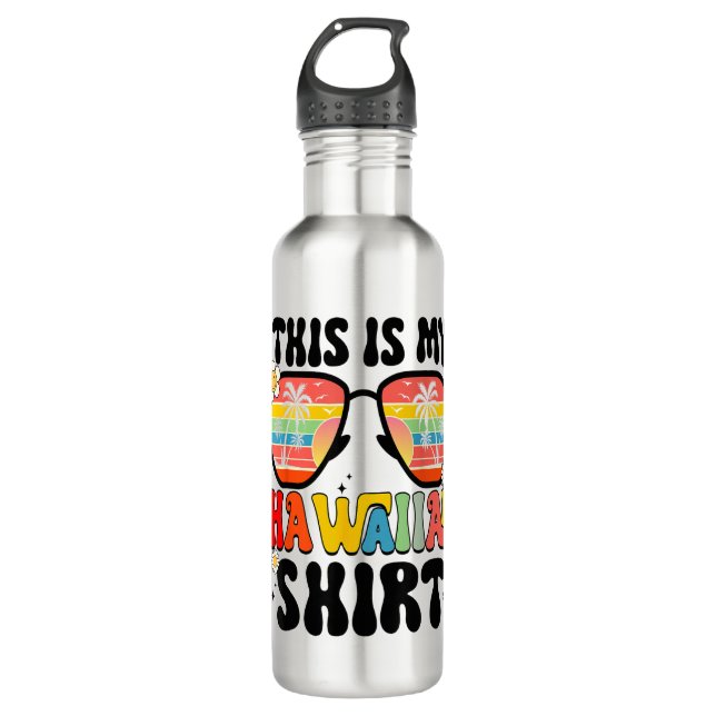 This Is My Hawaiian Sunset Tropical Costume Party 710 Ml Water Bottle (Front)