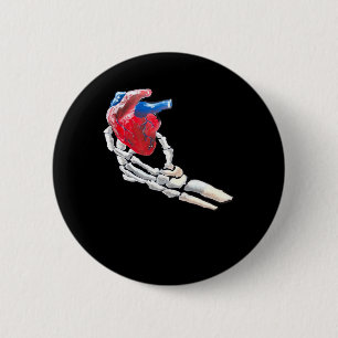 This Is My Heart Skeleton Heart Hands Creative 6 Cm Round Badge