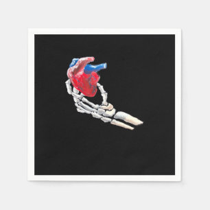 This Is My Heart - Skeleton Heart Hands Napkin