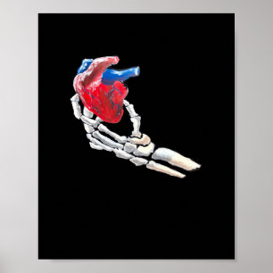 This Is My Heart - Skeleton Heart Hands Poster