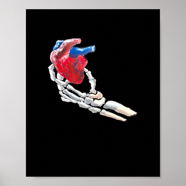 This Is My Heart - Skeleton Heart Hands Poster (Front)