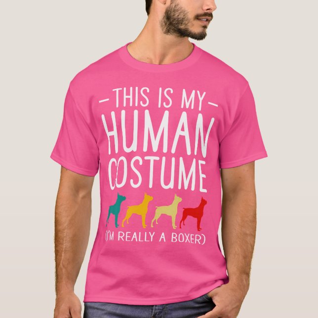 This Is My Human Boxer Dog T-Shirt (Front)