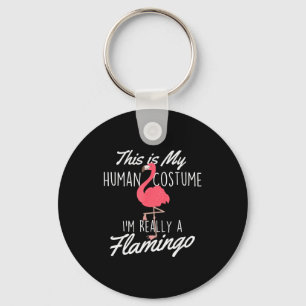 This Is My Human Costume - Flamingo Lover Zoo Anim Key Ring