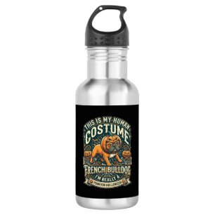 This Is My Human Costume French Bulldog Pumpkin Ha 532 Ml Water Bottle