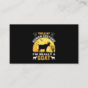 This Is My Human Costume Goat Gift Business Card