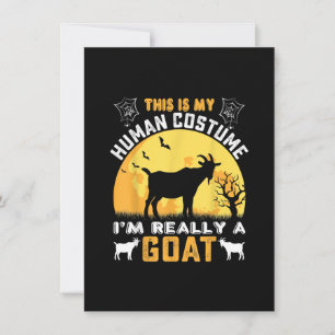This Is My Human Costume Goat Gift Invitation