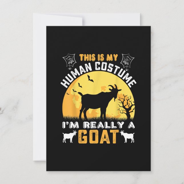 This Is My Human Costume Goat Gift Invitation (Front)