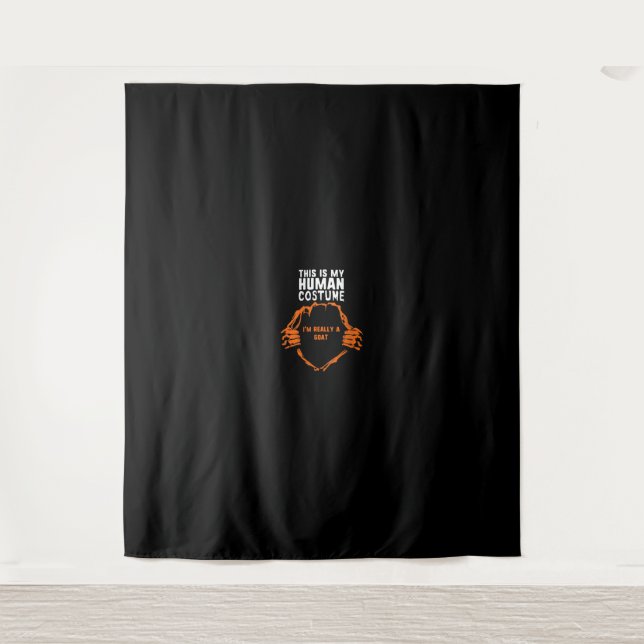 This Is My Human Costume Goat Gift Tapestry (Front)