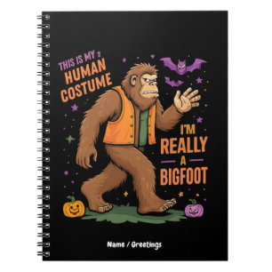 This Is My Human Costume I Am Really a Bigfoot Fun Notebook
