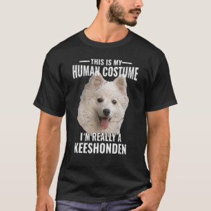 This Is My Human Costume I’m Really A Keeshonden D T-Shirt