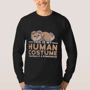 This Is My Human Costume I M Really A Pomeranian D T-Shirt