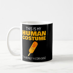 This Is My Human Costume Im A Corn Dog Halloween Coffee Mug