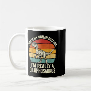 This Is My Human Costume Im A Dilophosaurus Design Coffee Mug