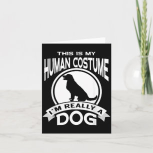 This Is My Human Costume Im A Dog Halloween Shirt Card