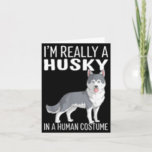 This Is My Human Costume Im A Husky Dog Halloween Card