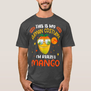 This Is My Human Costume I'm A Mango Funny Vegan F T-Shirt