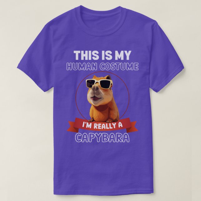 This is My Human Costume Im Really a Capybara Funn T-Shirt (Design Front)