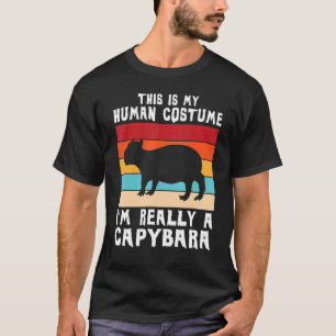 This Is My Human Costume I'm Really A Capybara Hal T-Shirt