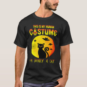 This Is My Human Costume I'm Really A Cat Pumkin H T-Shirt