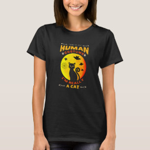 This Is My Human Costume I'm Really A Cat Pumkin H T-Shirt
