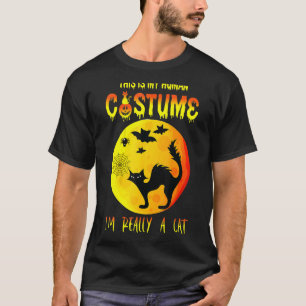 This Is My Human Costume I'm Really A Cat Pumkin H T-Shirt