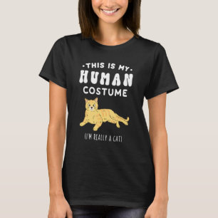 This Is My Human Costume I'm Really A Cat Tabby Ca T-Shirt