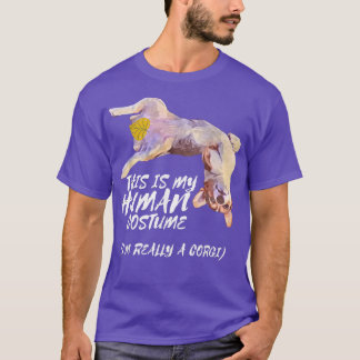 This Is My Human Costume I'm Really A Corgi Hallow T-Shirt