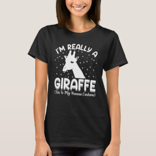 This Is My Human Costume I'm Really A Giraffe Anim T-Shirt