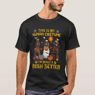 This Is My Human Costume I'M Really A Irish Setter T-Shirt