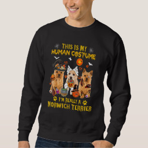 This Is My Human Costume I'm Really A Norwich Terr Sweatshirt