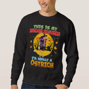 This Is My Human Costume I'm Really A Ostrich Hall Sweatshirt