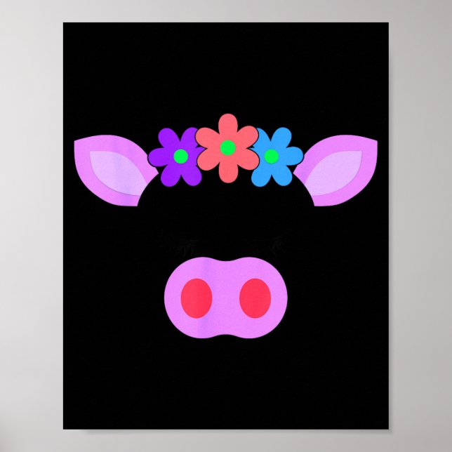 This Is My Human Costume Im Really A Pig Face Poster (Front)