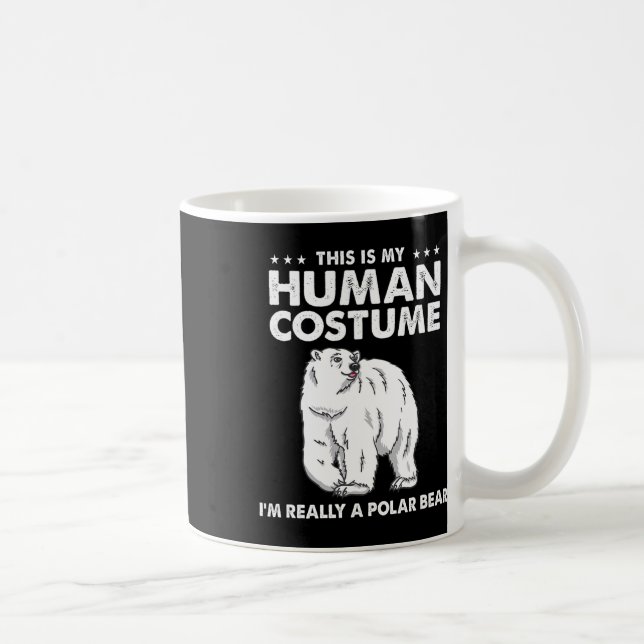 This Is My Human Costume I'm Really A Polar Bear H Coffee Mug (Right)
