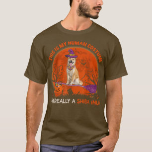 This Is My Human Costume I'm Really A Shiba Inu Ha T-Shirt